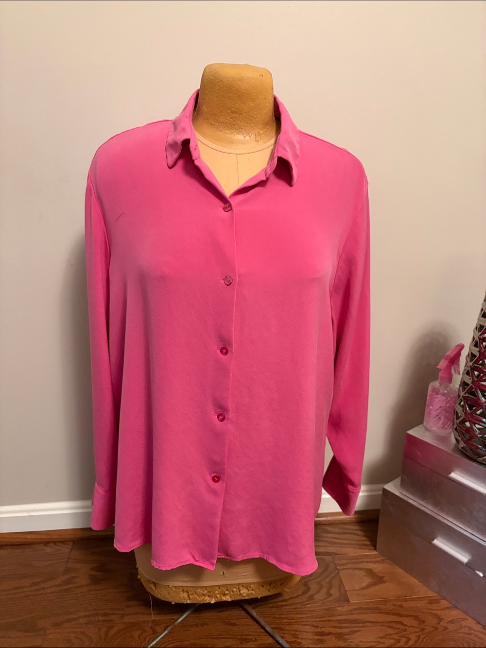 Nexx Bright Pink Button-Down Blouse